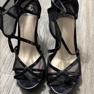Fergalicious Black Strappy Heels
